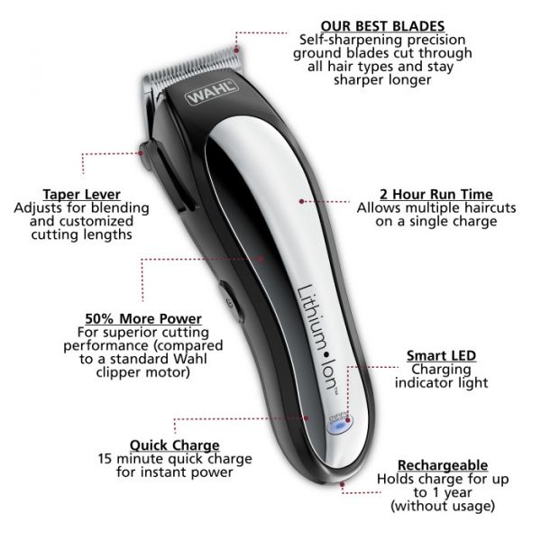 wahl lithium ion hair clippers