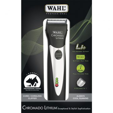 Cat Wahl Professional Animal Chromado Pet Dog and Horse Corded / Cordless Clipper 